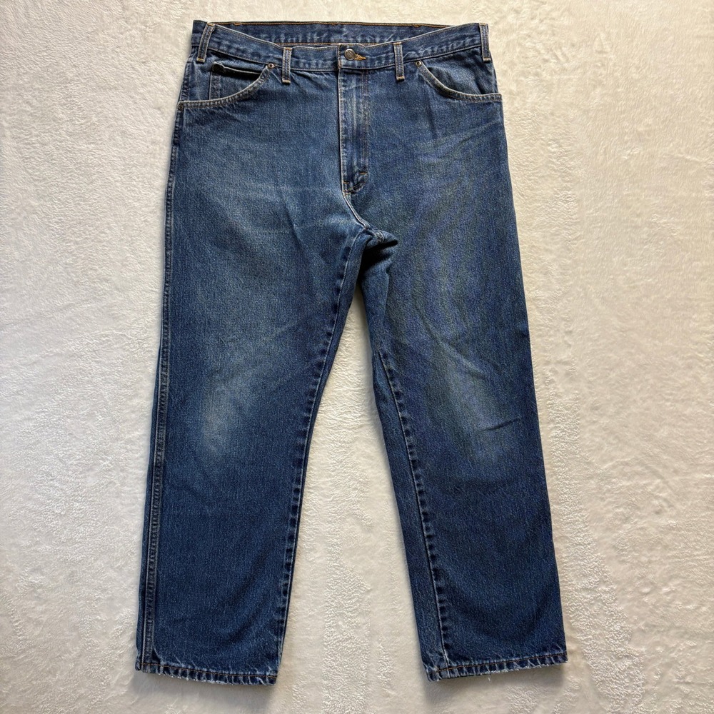 Dickies Jeans Men Sz 36x29 Blue Relaxed Fit Straight Leg Work Denim Cotton